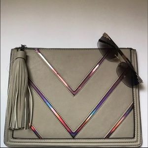 Vegan leather clutch